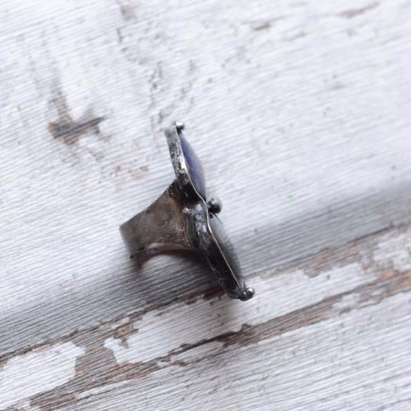 Handcrafted Sodalite+Labradorite Ring - Picture 5 of 5